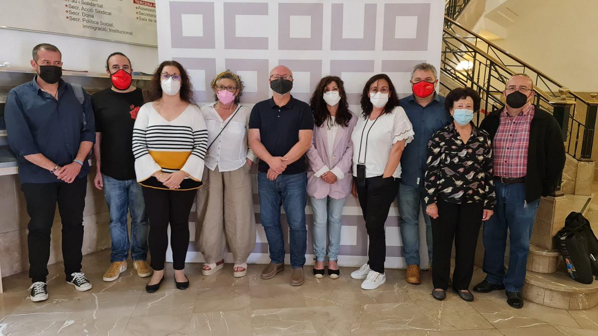 José Luis Garcías acompañado de los secretarios generales de la federaciones y territorios de Baleares.